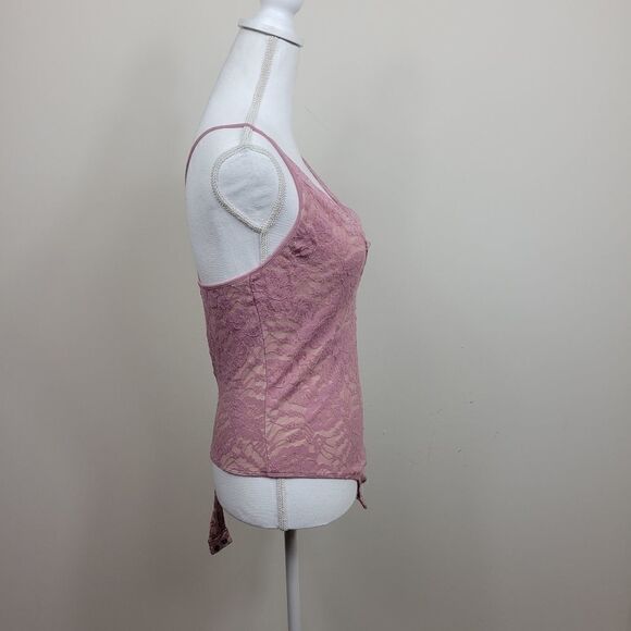 Express Lace Bodysuit. Pink M#011 - Picture 7 of 13
